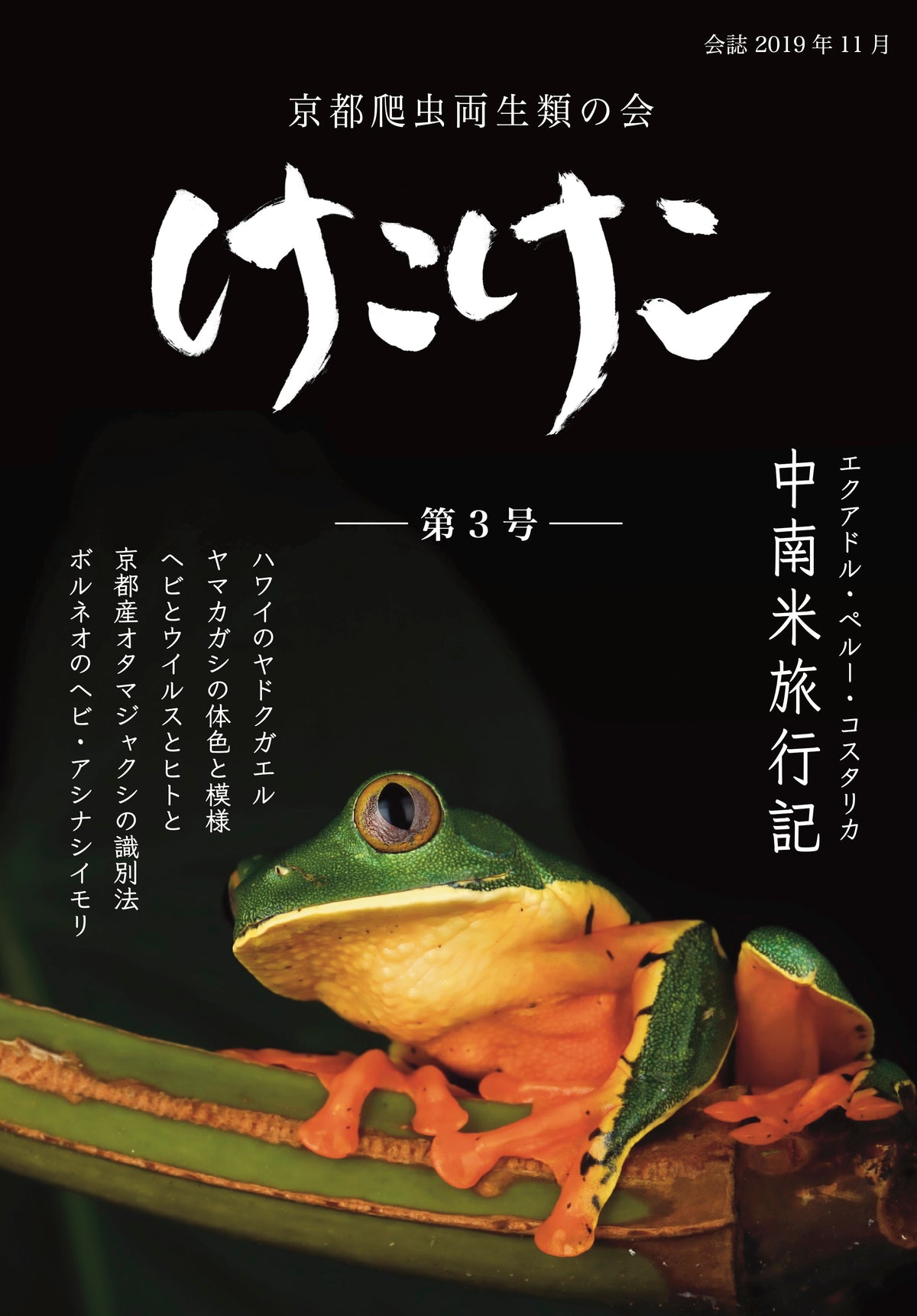 爬虫両棲類雑誌 けこけこ第3号 (PDFダウンロード）